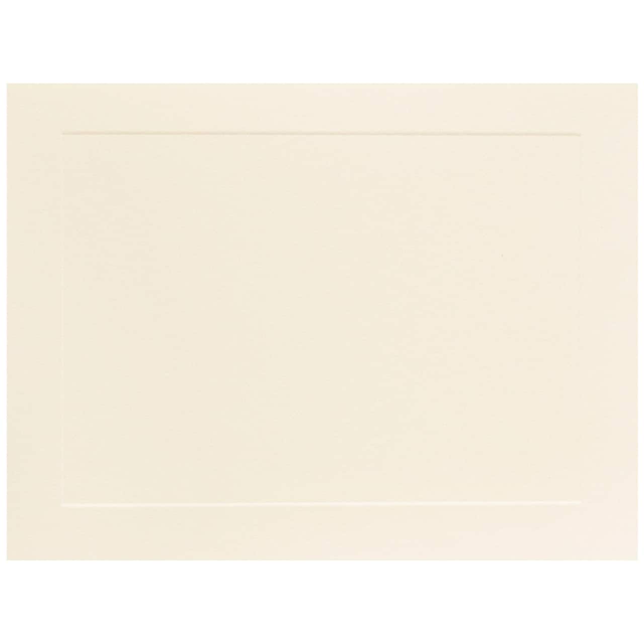 JAM Paper 5" x 7" Ivory Panel Blank Flat Note Cards